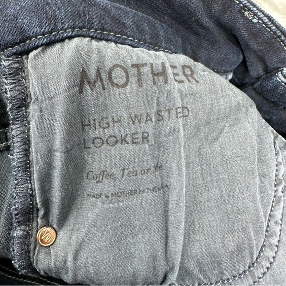 Mother Women’s High‎ Waisted Looker Coffee Tea or Me Designer Jeans W29/L30 - Picture 6 of 11
